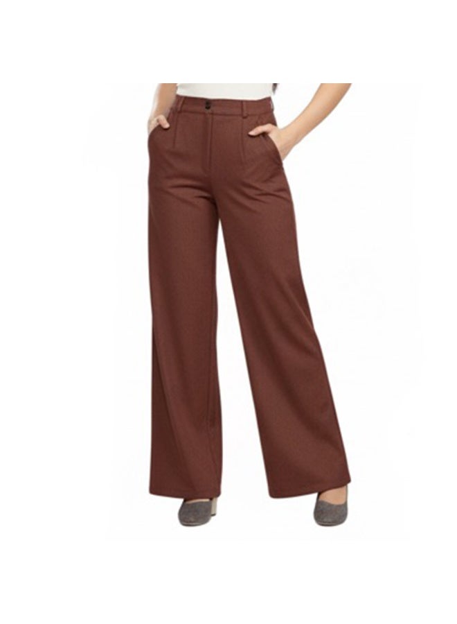 Smoky Egypt Wide Leg Gabardine Pants - Brick - Image 3